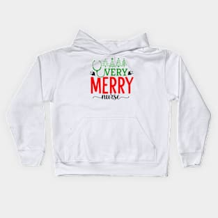 very merry nurse Kids Hoodie